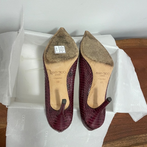 Jimmy Choo Python Skin Heels - Picture 4 of 8
